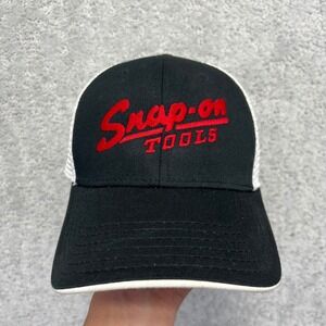 Snap-on Tools Trucker Hat Black White Otto‎ Mesh Adjustable Strapback Mechanic
